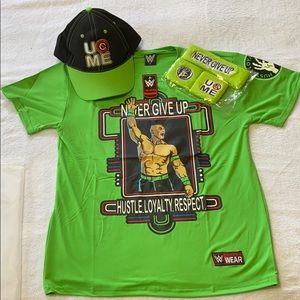 John Cena T-shirt cap and 3 piece set!!! WWE!